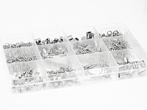 Silver Tone Findings Assortment Kit of 780