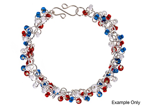 Chain Maille Shaggy Loops Bracelet Kit In Old Glory Colorway