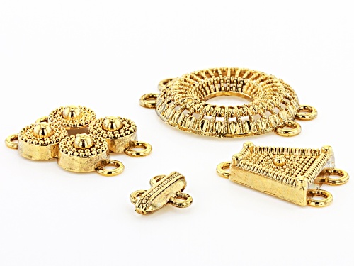 Connector Kit in Antiqued Gold Tone in 4 Style 18 Pieces Total