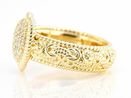 Judith Ripka Bella Luce® Diamond Simulant 14k Gold Clad Verona Heart Ring - Size 10