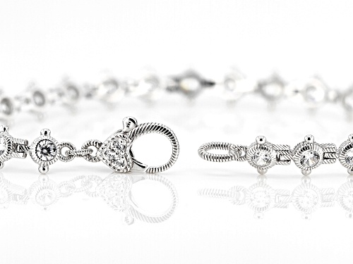 Judith Ripka Bella Luce® Diamond Simulant Rhodium Over Sterling Silver Haute Collection Bracelet - Size 7.25