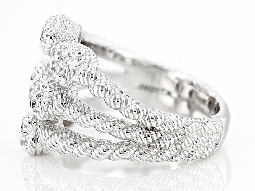 Judith Ripka 0.63ctw Bella Luce® Rhodium Over Sterling Silver Romance Heart Ring - Size 7