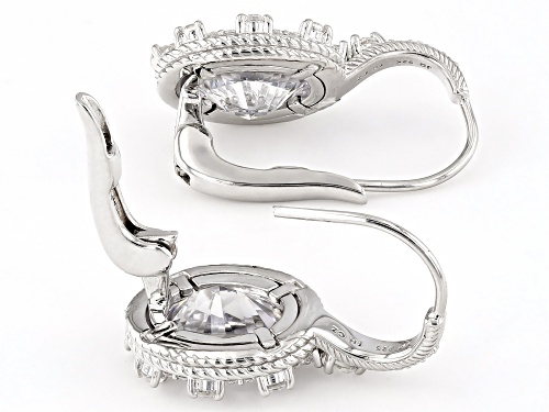 Judith Ripka 9.26ctw Bella Luce® Haute Collection Rhodium Over Sterling Silver Drop Earrings