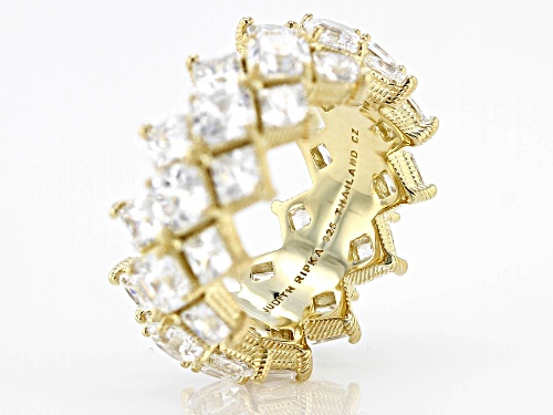 Judith Ripka 11.80ctw Asscher Cut Bella Luce® Diamond Simulant 14k Gold Clad Toujours Ring - Size 8