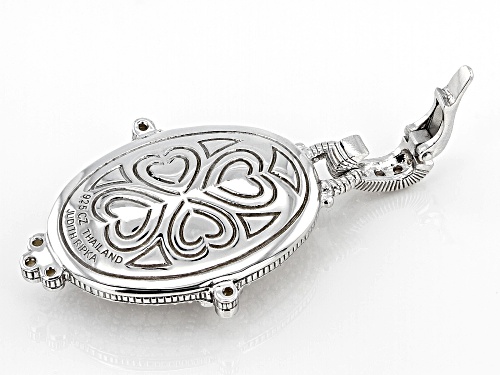 Judith Ripka 3.62ctw Bella Luce® Diamond Simulant Rhodium Over Silver Pave Arielle Enhancer