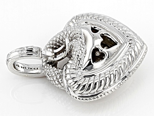 Judith Ripka 0.72ctw Bella Luce® Diamond Simulant Rhodium Over Silver Romance Enhancer