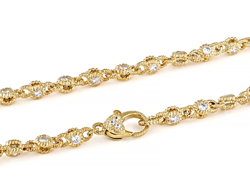 Judith Ripka Haute Collection 10.33ctw Bella Luce® 14k Gold Clad Rolling Tennis Necklace - Size 18