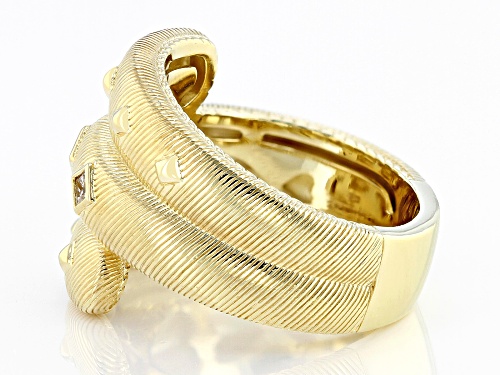 Judith Ripka 0.23ctw Bella Luce® Diamond Simulant 14k Gold Clad Cairo Wrap Ring - Size 7