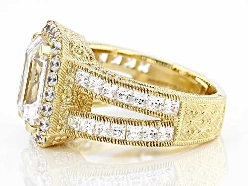 Judith Ripka 10.15ctw Bella Luce® Diamond Simulant 14k Gold Clad Toujours Ring - Size 10
