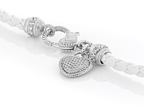 Judith Ripka 3.25ctw Bella Luce® Braided White Cord & Rhodium Over Silver Verona Necklace - Size 20