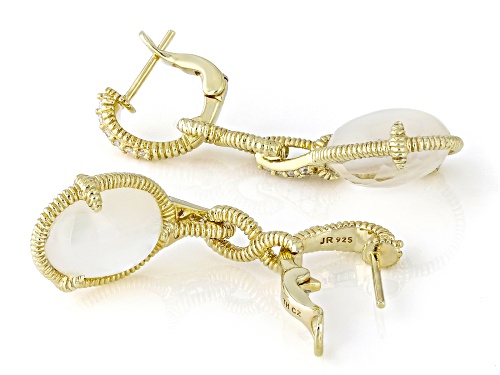 Judith Ripka Mother-Of-Pearl Doublet & Bella Luce® Diamond Simulant 14k Gold Clad Glacier Earrings