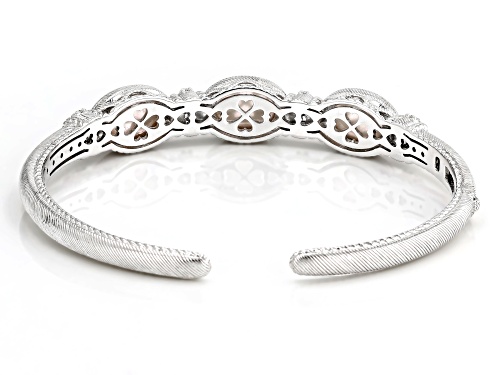 Judith Ripka Mother-of-Pearl Doublet 0.50ctw Bella Luce® Rhodium Over Silver Loopty Loo Bracelet - Size 6.75