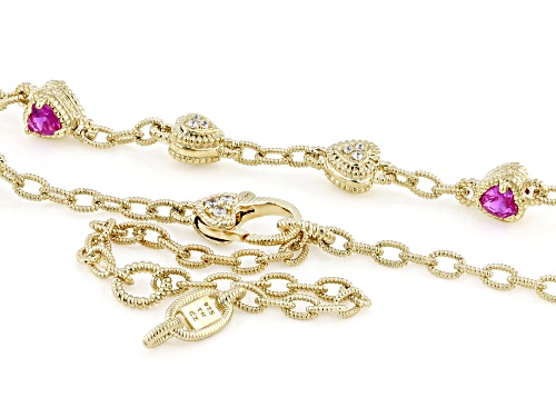 Judith Ripka Cultured Freshwater Pearl and Multi Gem 14k Gold Clad Romance Necklace - Size 16