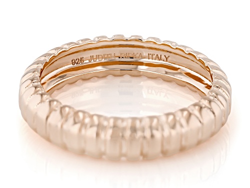 Judith Ripka 14k Rose Gold Clad Verona Stackable Band Ring - Size 10