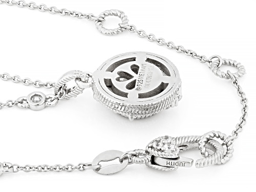 Judith Ripka 4.62ctw White Bella Luce® Rhodium Over Sterling Silver Haute Necklace - Size 18