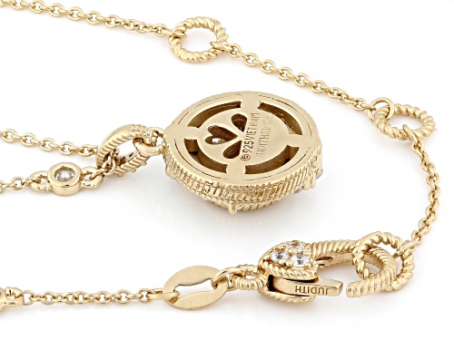 Judith Ripka 4.62ctw White Bella Luce® 14k Gold Clad Haute Necklace - Size 18