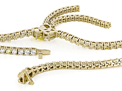 Judith Ripka 23.98ctw White & 7.06ctw Canary Bella Luce® 14k Gold Clad Haute Necklace - Size 18