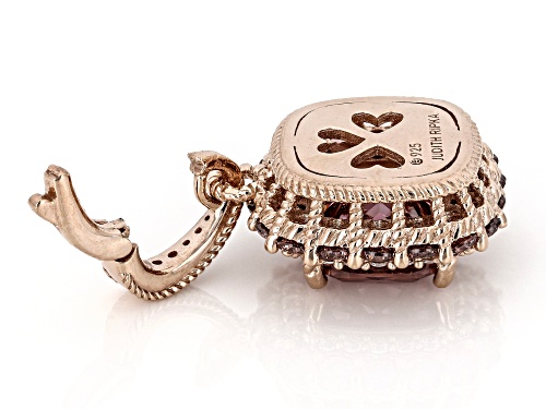 Judith Ripka 12.31ctw Cushion Blush and White Bella Luce® 14k Rose Gold Clad Printemps Enhancer