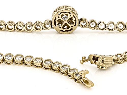 Judith Ripka 29.33ctw White Bella Luce® 14k Gold Clad Haute Bezel Tennis Necklace - Size 18