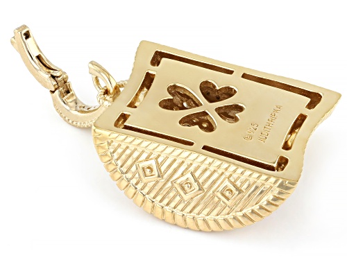 Judith Ripka 5.84ctw Round White and Canary Bella Luce® 14k Gold Clad Haute Contour Enhancer