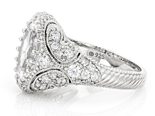 Judith Ripka 6.50ctw White Bella Luce® Rhodium Over Sterling Silver Estate Cocktail Ring - Size 10