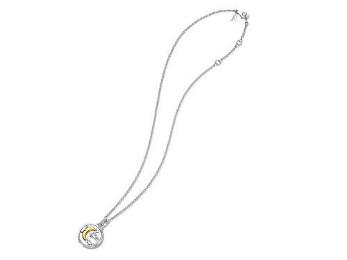 Judith Ripka Couture Little Luxuries Diamond Rhodium & 18k Gold Over Silver Pendant/Chain