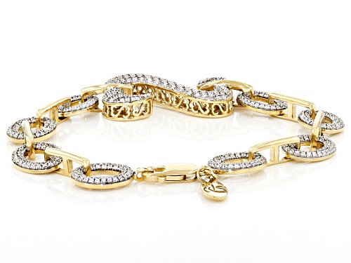 Open Hearts by Jane Seymour® Bella Luce® 14k Yellow Gold Over Sterling Silver Bracelet (2.44ctw DEW) - Size 7.5