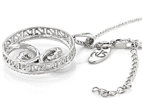 Open Hearts Wave by Jane Seymour® Bella Luce® Rhodium Over Sterling Silver Pendant