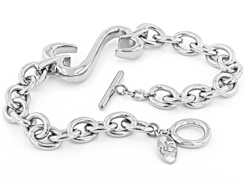 Open Hearts by Jane Seymour® Rhodium Over Sterling Silver Bracelet - Size 6.5