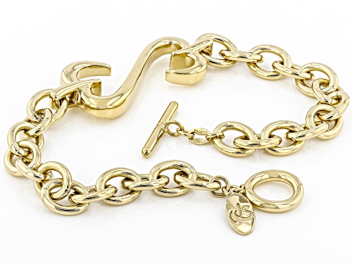 Open Hearts by Jane Seymour® 14k Yellow Gold Over Sterling Silver Bracelet - Size 8