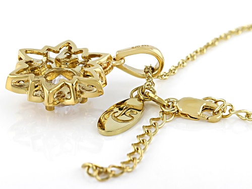 Joy & Serenity™ By Jane Seymour Bella Luce® 14k Yellow Gold Over Silver Lotus Flower Pendant