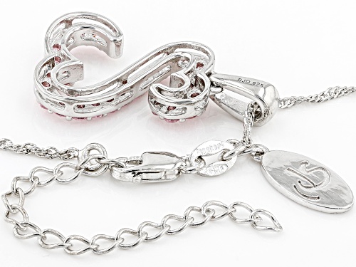 Open Hearts by Jane Seymour® Bella Luce® Pink Diamond Simulant Rhodium Over Silver Pendant 1.25ctw