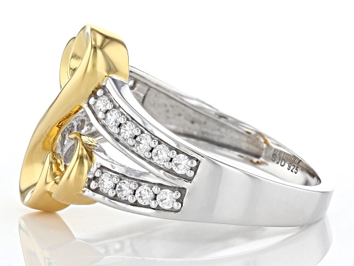 Open Hearts by Jane Seymour® Bella Luce® Rhodium And 14k Yellow Gold Over Sterling Silver Ring - Size 6