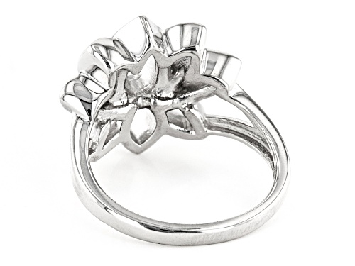 Joy & Serenity™ By Jane Seymour Rhodium Over Sterling Silver Lotus Flower Ring - Size 8