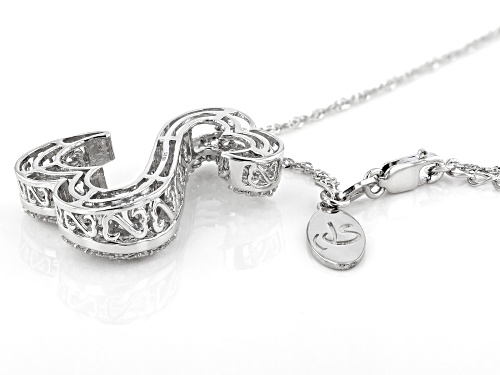 Open Hearts by Jane Seymour® Bella Luce® White Diamond Simulant Rhodium Over Silver Pendant 2.25ctw