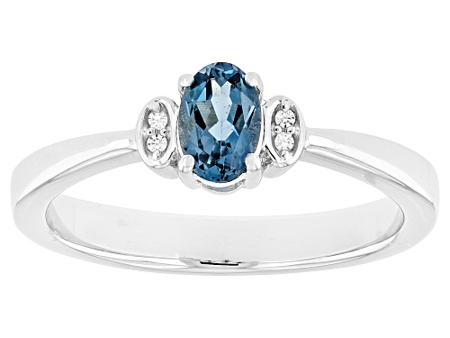 London Blue Topaz Rhodium Over Sterling Silver Pendant with Chain, Earrings, and Ring Set