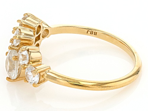 White Zircon 10k Yellow Gold Ring 1.91ctw - Size 7