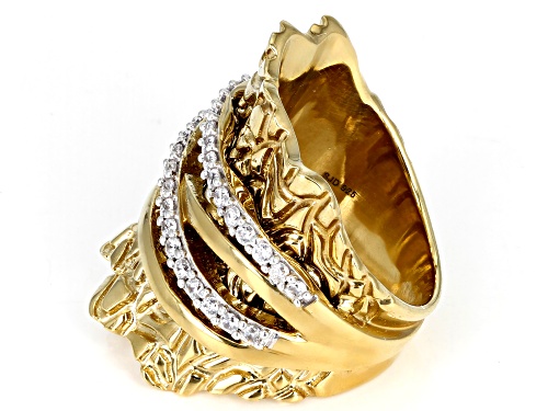 Koadon® 1.30ctw Bella Luce® White Diamond Simulant Eterno™ 18k Yellow Gold Over Sterling Silver Ring - Size 6