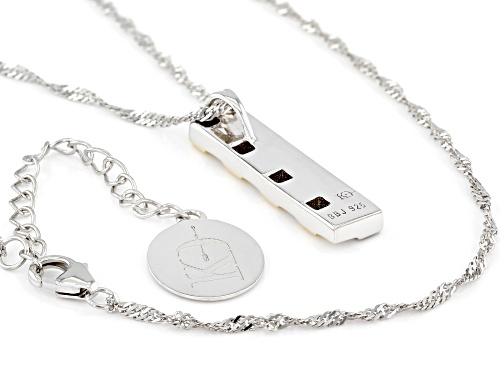 Koadon® Bella Luce® Rhodium & Eterno™ Yellow Gold Over Silver Checkmate Pendant With Chain