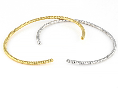 Koadon® Two-tone Cuff Bracelet Set Of 2