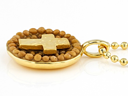Koadon® 18k Yellow Gold Over Bronze Mustard Seed Anniversary Pendant
