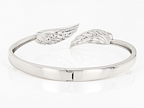 Koadon® Rhodium Over Sterling Silver Angel Wing Bracelet - Size 7.25