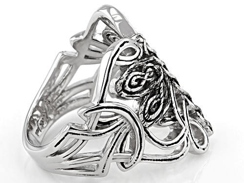 Keith Jack™ Sterling Silver Oxidized Dragonfly Ring - Size 6