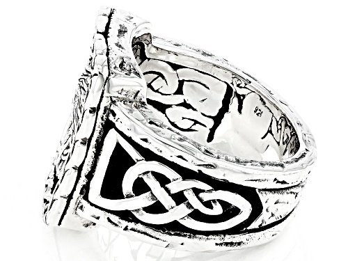 Keith Jack™ Sterling Silver Oxidized Eagle Ring (Pride And Independence) - Size 7