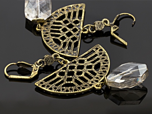 Katy Richards ™ Glass Bead Antiqued Gold Tone Dangle Earrings