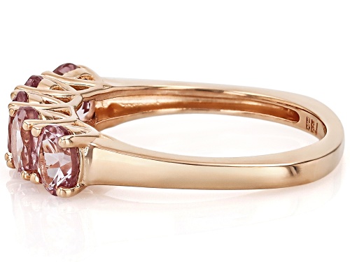 1.57ctw Color Shift Garnet 18k Rose Gold Over Sterling Silver Ring - Size 8
