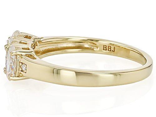 1.53ctw Strontium Titanate With 0.02ctw Moissanite 18k Yellow Gold Over Sterling Silver Ring - Size 9