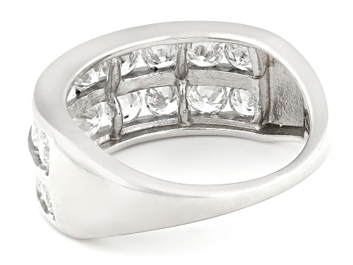 Prazana® Lab-Grown Diamonds 2.00ctw White Diamond Rhodium Over Sterling Silver Band Ring, H SI - Size 7
