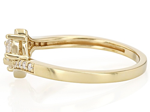 Prazana® Lab-Grown Diamonds 0.40ctw White Diamond 14k Yellow Gold Over Silver 2-Stone Ring, H SI - Size 8