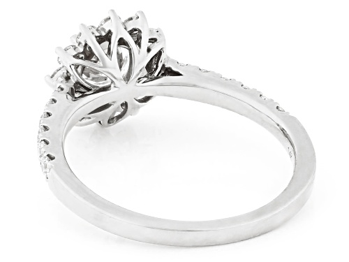 Prazana® Lab-Grown Diamonds 1.36ctw White Diamond 14k White Gold Halo Ring, H SI - Size 7